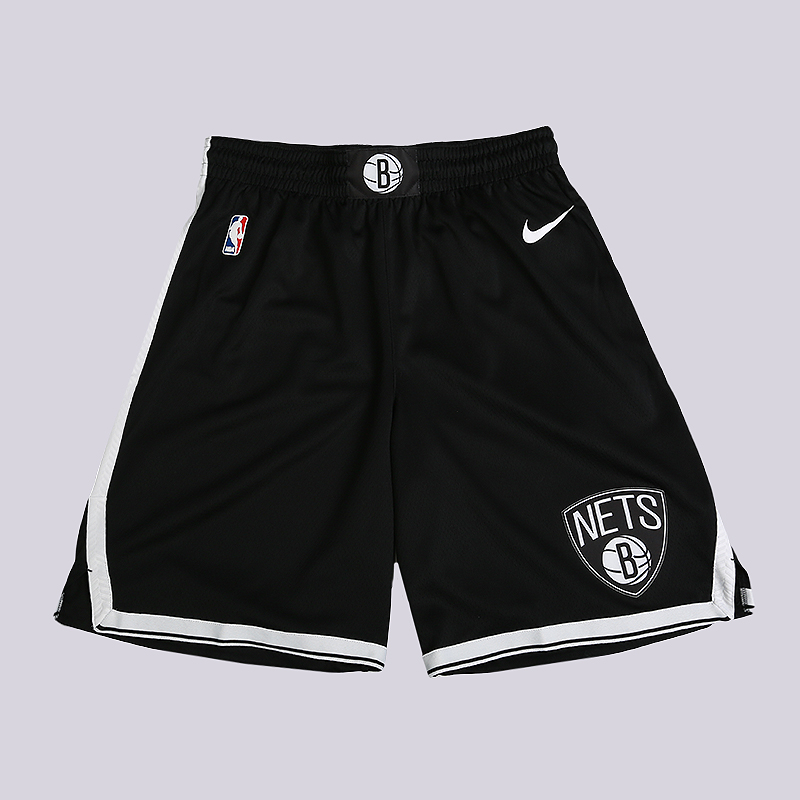 мужские черные шорты Nike NBA Brooklyn Nets Icon Edition Swingman 866777-010 - цена, описание, фото 1